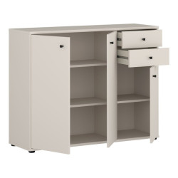 Komoda trzydrzwiowa z szufladami Archbox T2KK40 piaskowy