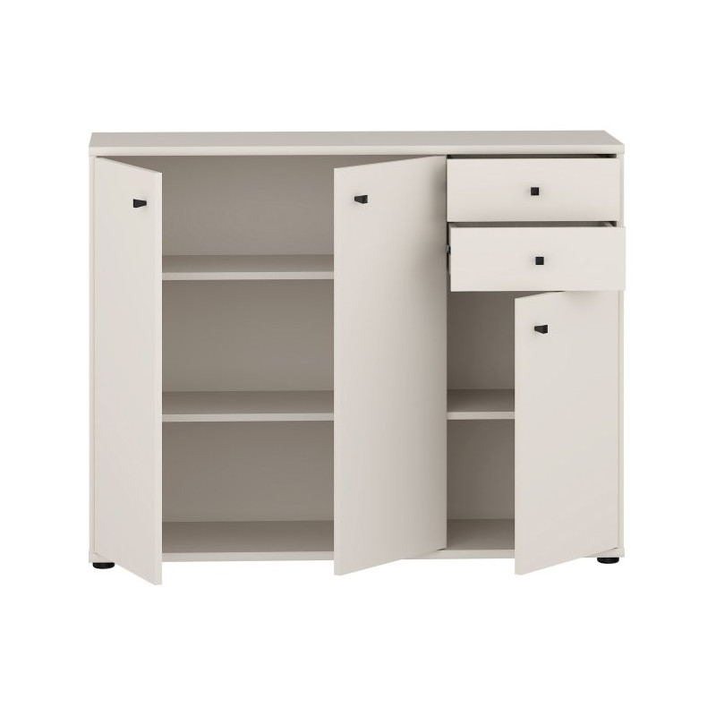 Komoda trzydrzwiowa z szufladami Archbox T2KK40 piaskowy