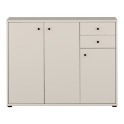 Komoda trzydrzwiowa z szufladami Archbox T2KK40 piaskowy