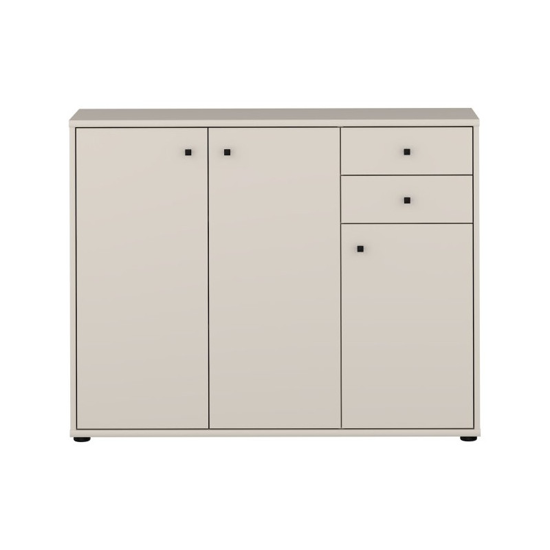 Komoda trzydrzwiowa z szufladami Archbox T2KK40 piaskowy