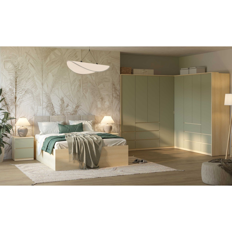 Łóżko Terra 160x200 Dąb Lindberg | Domowanie.pl