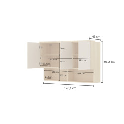 Szafka wisząca 3D Terra Typ 11 Dąb Lindberg/Eukaliptus Helvetia Wieruszów