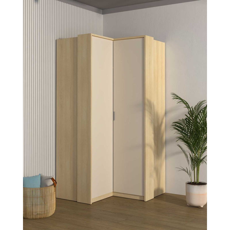 Szafa narożna Terra Typ 16 Dąb Lindberg/Beż Piaskowy Helvetia Wieruszów