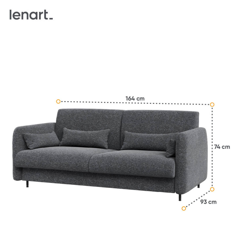 BED CONCEPT BC-18 Sofa grafitowa 140 – do półkotapczanu BC-01