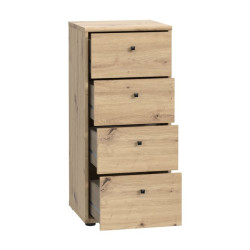 Wąska komoda Archbox T2KK211 z szufladami | kolor dąb artisan