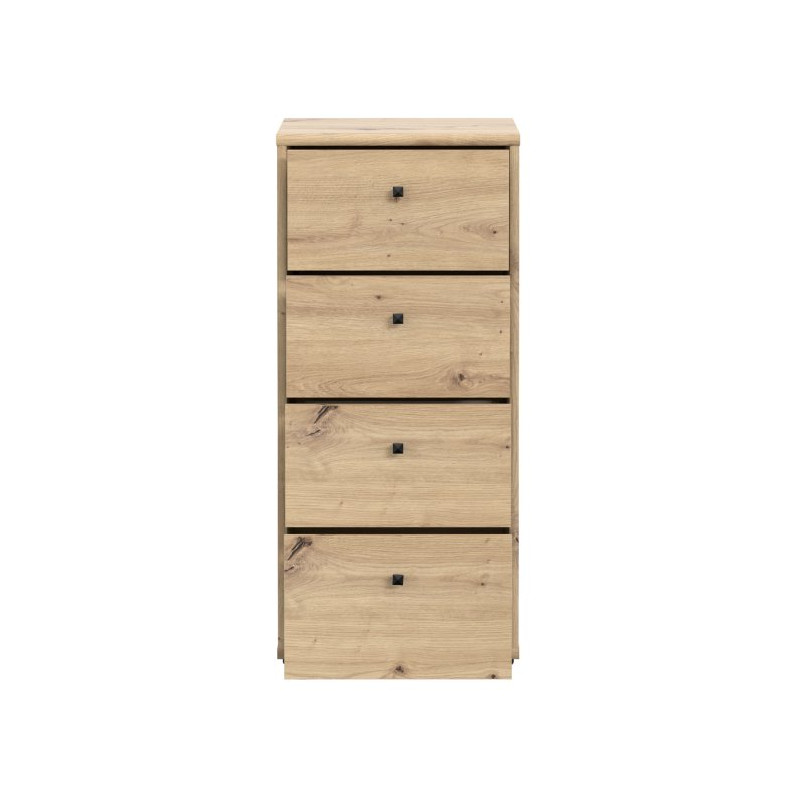 Wąska komoda Archbox T2KK211 z szufladami | kolor dąb artisan