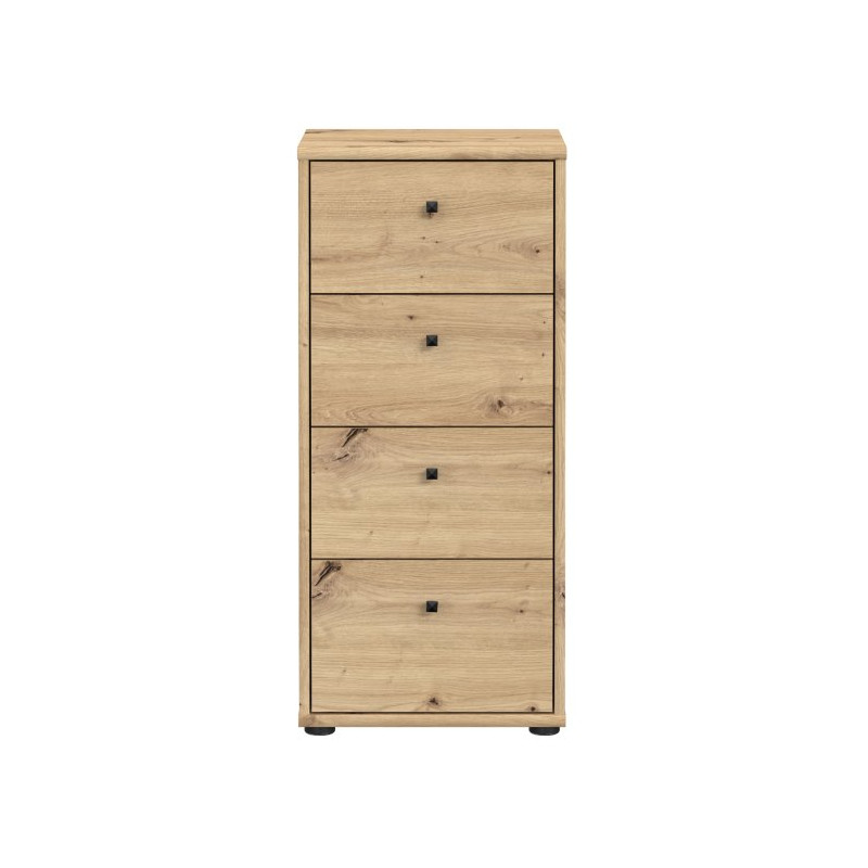 Wąska komoda Archbox T2KK211 z szufladami | kolor dąb artisan