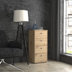Wąska komoda Archbox T2KK211 z szufladami | kolor dąb artisan