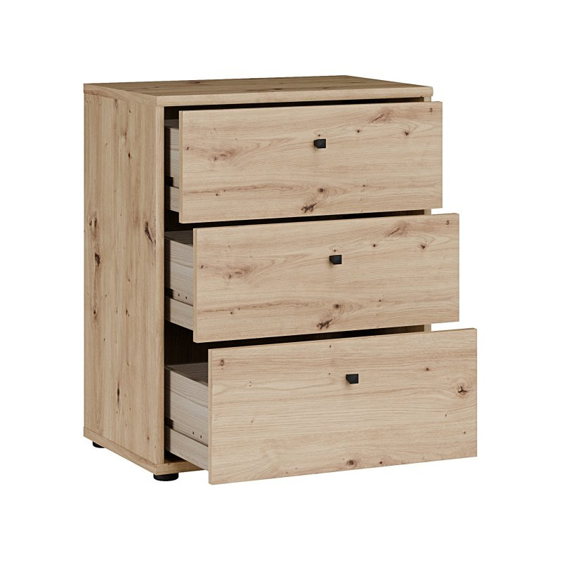 Mała komoda z szufladami Archbox T2KK112 | kolor dąb artisan