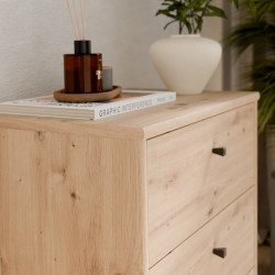 Mała komoda z szufladami Archbox T2KK112 | kolor dąb artisan