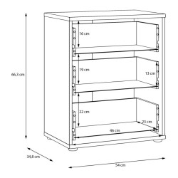 Mała komoda z szufladami Archbox T2KK112 | kolor piaskowy