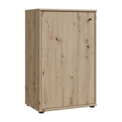Wysoka komoda z półkami Archbox  | kolor dąb artisan