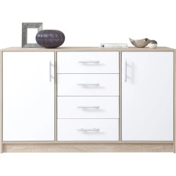 Komoda z szufladami Smart SRK1 dąb sonoma/biały