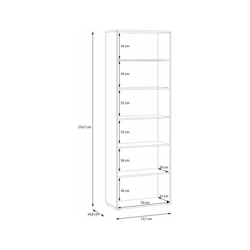 Wysoki regał 75 cm Archbox T2KR911 piaskowy