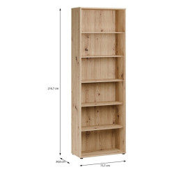 Wysoki regał 75 cm Archbox T2KR911 dąb artisan