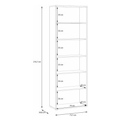 Wysoki regał 75 cm Archbox T2KR911 dąb artisan