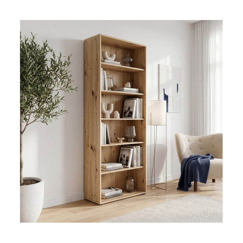 Wysoki regał 75 cm Archbox T2KR911 dąb artisan