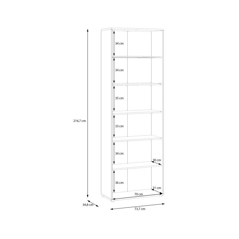 Witryna przeszklona Archbox T2KV922 dąb artisan