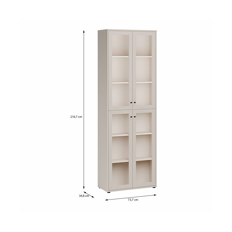 Witryna przeszklona Archbox T2KV922 piaskowy