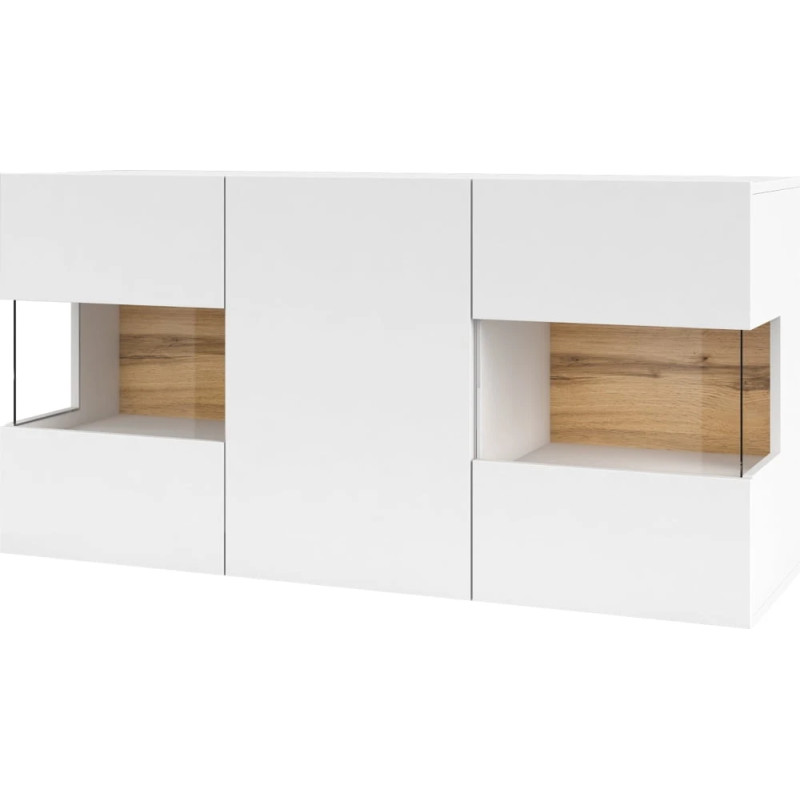 Komoda 3D AVA Typ 25 Biały/Dąb Wotan Helvetia Wieruszów