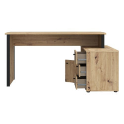 Biurko z komodą Archbox T2KB231L dąb artisan/czarny