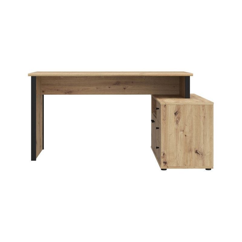 Biurko z komodą Archbox T2KB231L dąb artisan/czarny