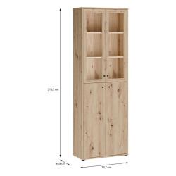 Witryna czterodrzwiowa Archbox T2KV921 dąb artisan