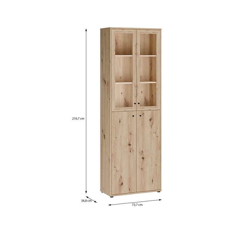 Witryna czterodrzwiowa Archbox T2KV921 dąb artisan