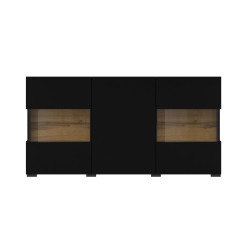 Komoda 3D AVA Typ 25 Czarny Onyx/Dąb Wotan Helvetia Wieruszów