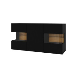 Komoda 3D AVA Typ 25 Czarny Onyx/Dąb Wotan Helvetia Wieruszów