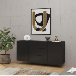 Komoda 2D3S AVA Typ 26 Czarny Onyx/Dąb Wotan Helvetia Wieruszów