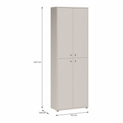 Wysoka szafka 4-drzwiowa Archbox T2KS921 piaskowy