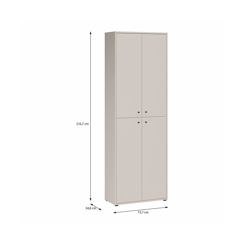 Wysoka szafka 4-drzwiowa Archbox T2KS921 piaskowy