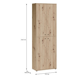 Wysoka szafka 4-drzwiowa Archbox T2KS921 dąb artisan