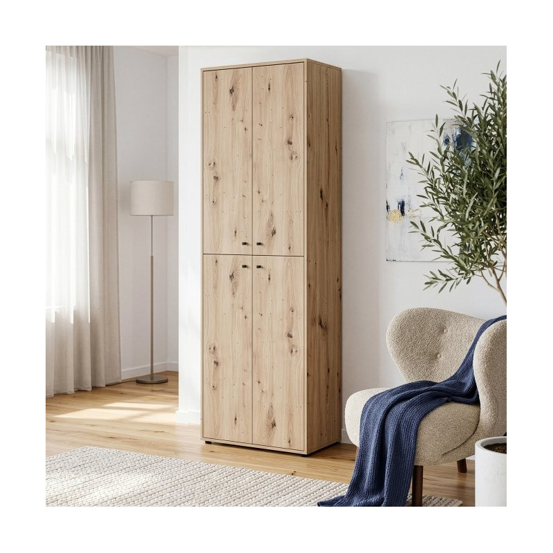 Wysoka szafka 4-drzwiowa Archbox T2KS921 dąb artisan