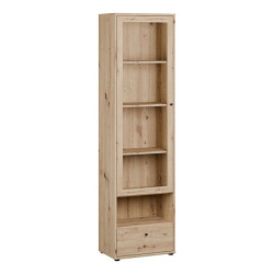 Wąska witryna z szufladą Archbox T2KV811 dąb artisan