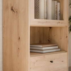 Wąska witryna z szufladą Archbox T2KV811 dąb artisan