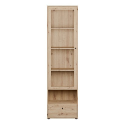 Wąska witryna z szufladą Archbox T2KV811 dąb artisan