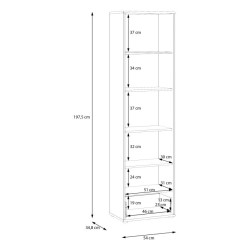 Wąska witryna z szufladą Archbox T2KV811 piaskowy