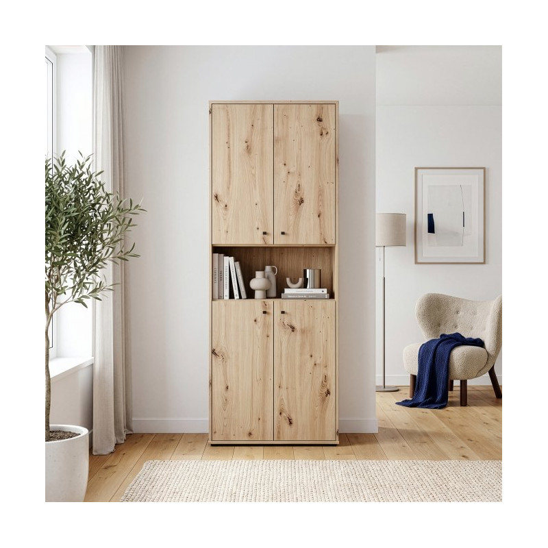 Regał z szafkami Archbox T2KR821 dąb artisan