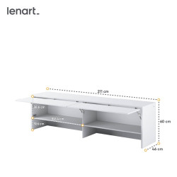 Nadstawka BED CONCEPT BC-09 do półkotapczanu poziomego 140x200