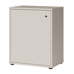 Niska komoda z półkami Archbox T2KK111 piaskowy