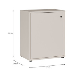 Niska komoda z półkami Archbox T2KK111 piaskowy