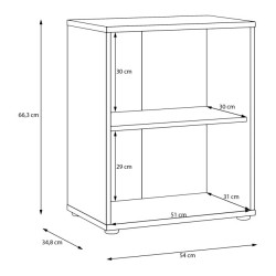 Niska komoda z półkami Archbox T2KK111 piaskowy