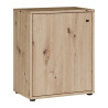 Niska komoda z półkami Archbox T2KK111 dąb artisan