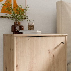 Niska komoda z półkami Archbox T2KK111 dąb artisan