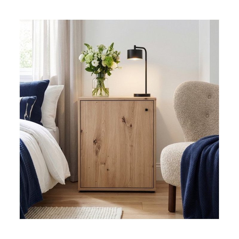 Niska komoda z półkami Archbox T2KK111 dąb artisan
