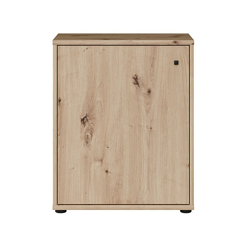 Niska komoda z półkami Archbox T2KK111 dąb artisan