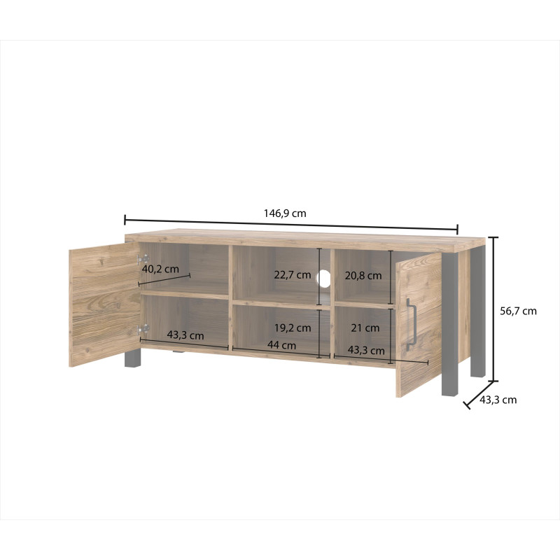 Szafka pod TV Olin Helvetia 147 cm - Kup teraz