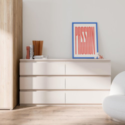 Komoda z szufladami 150 cm Lisson LSQK223M piaskowy